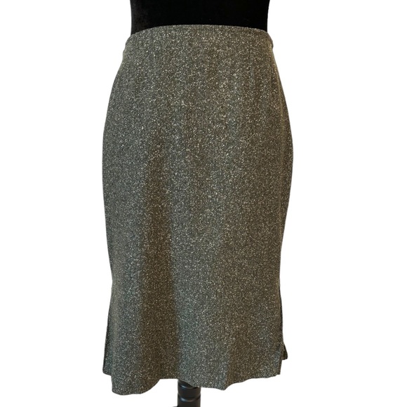 Gina Mantelli Deep Green Tweed Skirt Size 10 - Picture 3 of 7